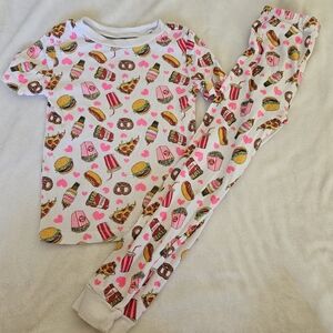 Food Print Girls Pajama Set | Size 5/6 | Extremely Me | Shirt & Pants | PJs